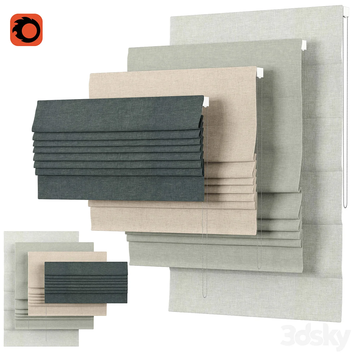 Roman Curtains 30 | English Blinds | Solo